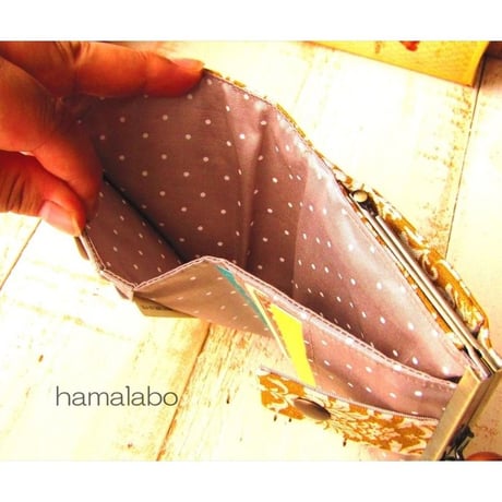 【KT-2043】がま口二つ折り財布の型紙＆レシピ【12cm浮き足用】