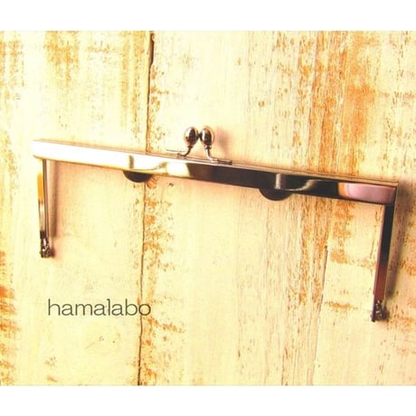 【HA-1534】19cm浮き足口金/ナツメ玉(シルバー)