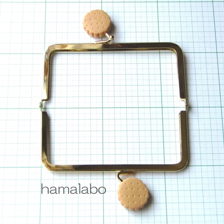復活！【HA-424】<ビスケット口金>12cm/角型(ゴールド)