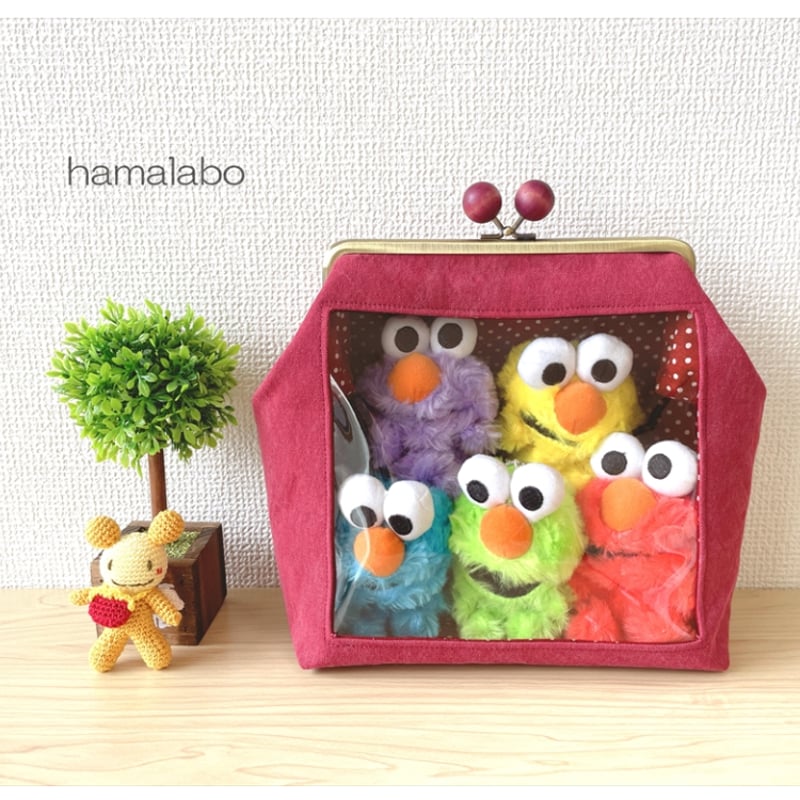 KT-2142】ワイドサイズ版！推しぬい用がま口ポーチ(ショルダー可能)の