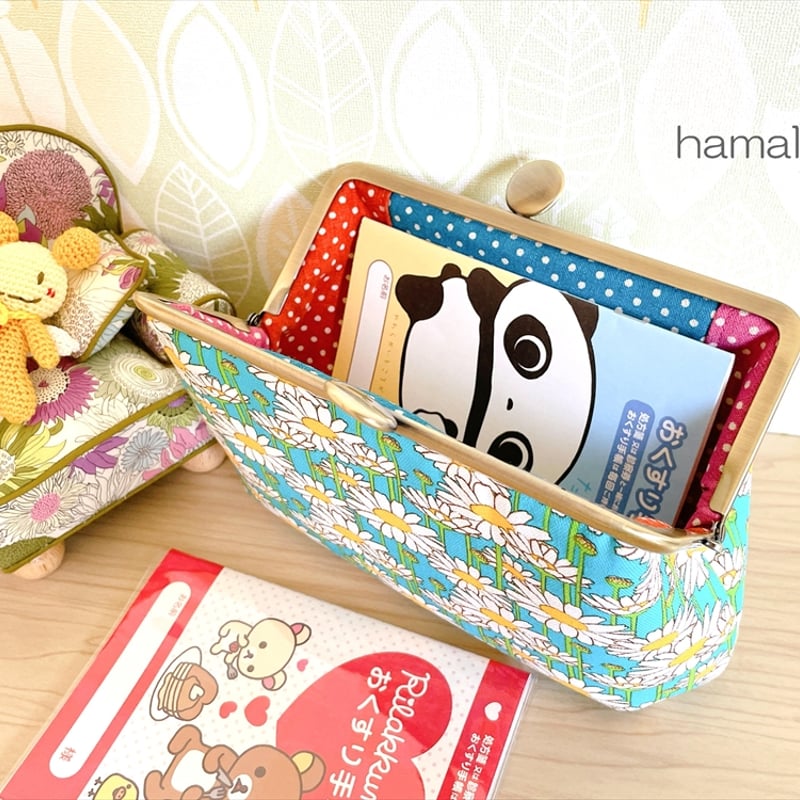 KT-2136】シンプルで可愛い♪ぽってり型がま口ポーチの型紙＆レシピ