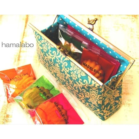 【KT-2050】浮き足で作る！がま口ポーチの型紙＆レシピ【19cm浮き足用】