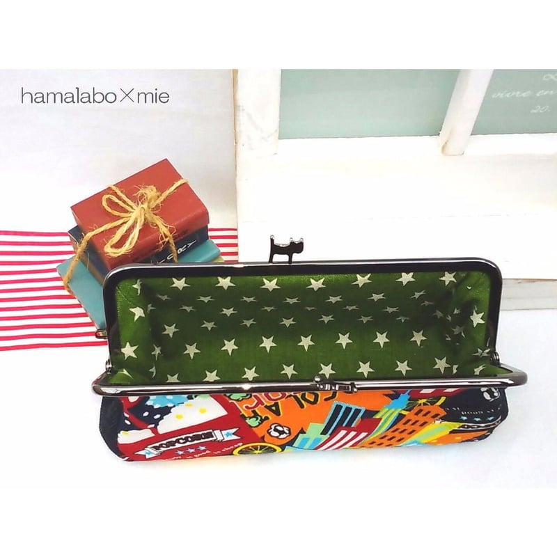 ハンドメイド がま口 がま口メガネケース がま口ペンケース デニム ハンドメイド がま口 がま口メガネケース がま口ペンケース