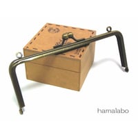 【HA-1355】15cm/角型(アンティークゴールド)・カン付き口金