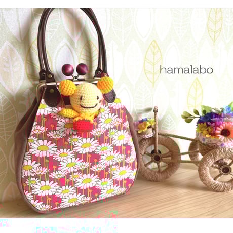 【KT-2133】がま口あおりプチバッグの型紙＆レシピ【12cm/角型用】