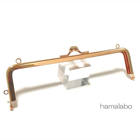 がま口の日セール！今回限りの限定大特価品！【HA-2560】16.5cm口金/(ナツメひねり×ゴールド)・カン付き