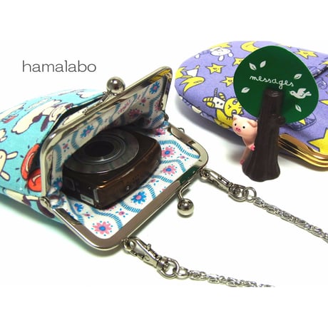 【KT-1054】デラックス版！がま口スマホポーチ(Wダブル)の型紙＆レシピ【10cm/角型用】