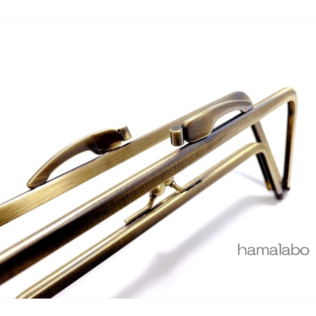 【HA-2380】親子口金18cm(キツネひねり×アンティークゴールド)