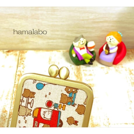 【HA-2010】碁石口金 7.5cm角型/足長タイプ (シルバー)