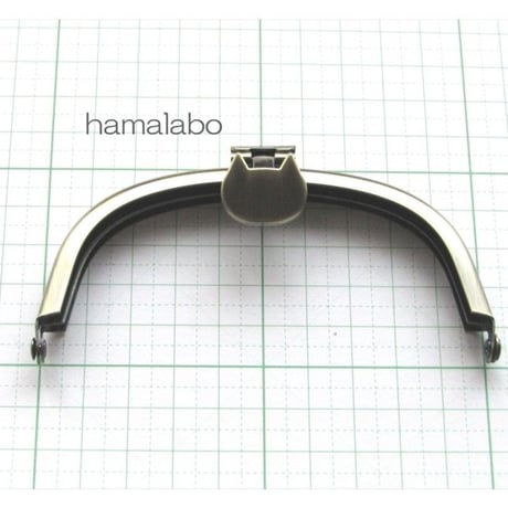 【HA-1569】オコシ式口金10cm/くし型(ネコ×アンティークゴールド)