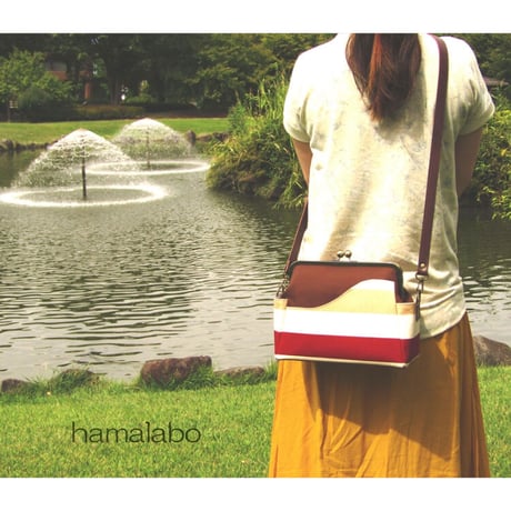 【KT-2078】がま口ポケットショルダーバッグの型紙＆レシピ【24cm/角型用】