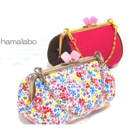 在庫調整で今だけ50％引き！【KT-1053】がま口ミニ俵型ポーチの型紙＆レシピ【13.5cm用】