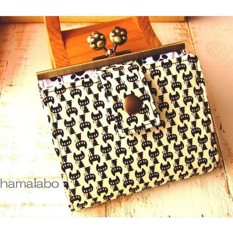 【KT-2043】がま口二つ折り財布の型紙＆レシピ【12cm浮き足用】