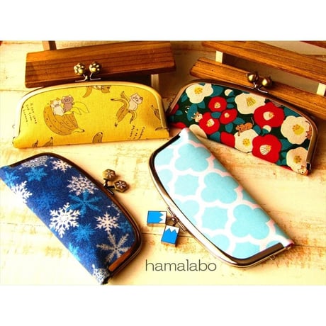 【HA-1558】17cm/くし型の口金/(肉球×アンティークゴールド)