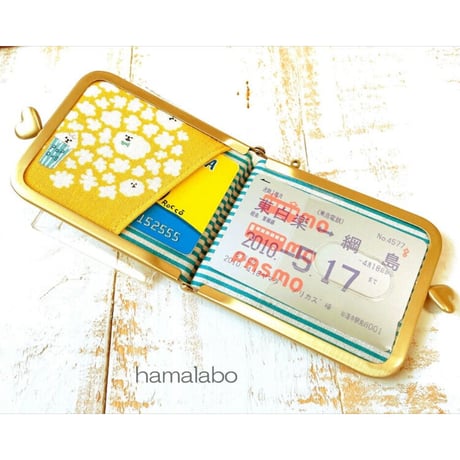 【HA-2010】碁石口金 7.5cm角型/足長タイプ (シルバー)