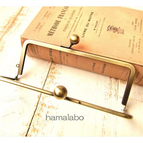 【HA-1894】15cm/角型口金/(アメ玉×アンティークゴールド)