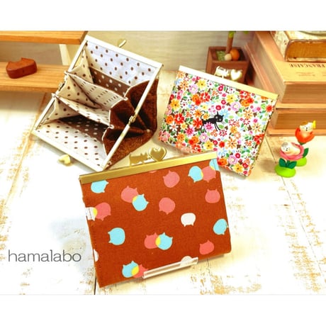 【HA-2064】ハートネコ太の口金 12cm浮き足(アンティークゴールド)