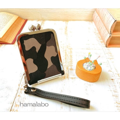 【HA-2010】碁石口金 7.5cm角型/足長タイプ (シルバー)