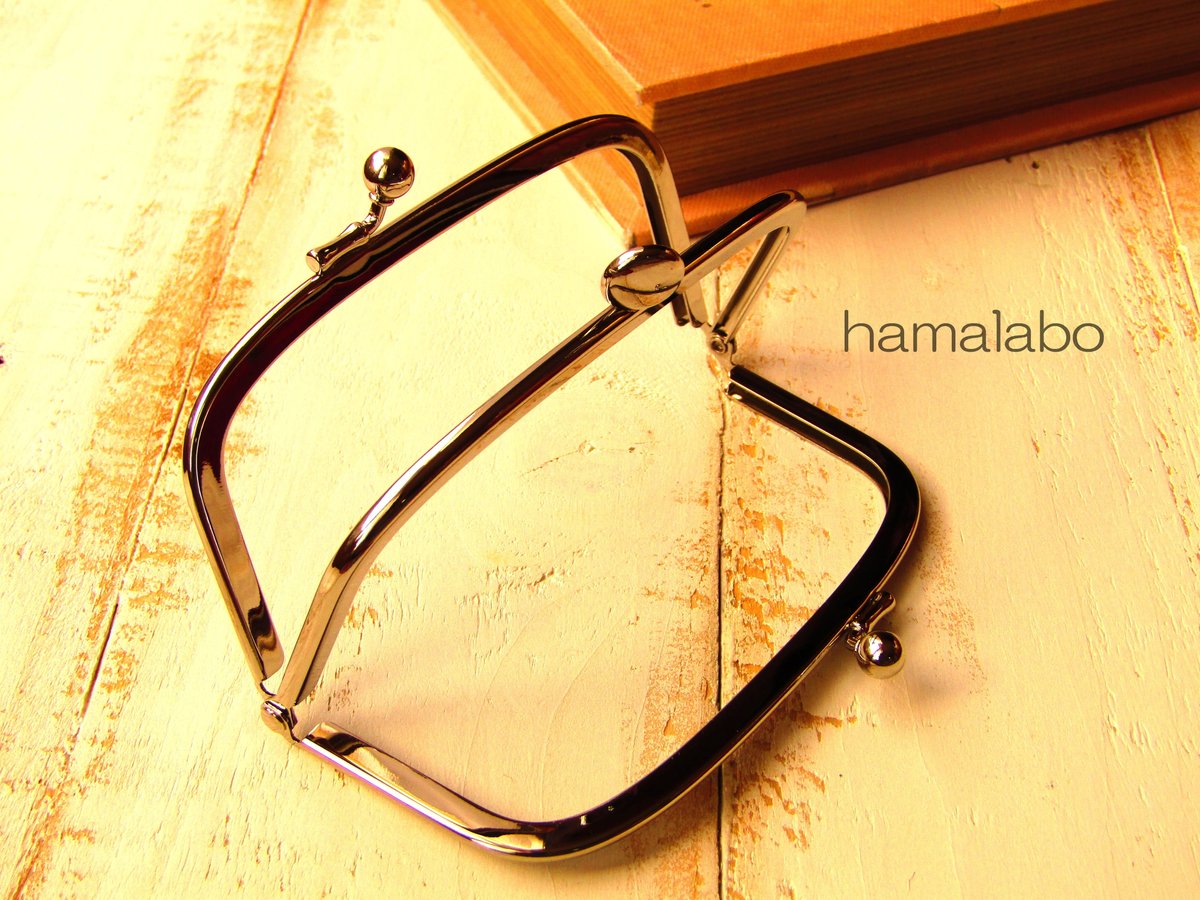 HA-1369】三枚口(二口口金)12cm/(竹の根ひねり×シルバー) | Hamalabo