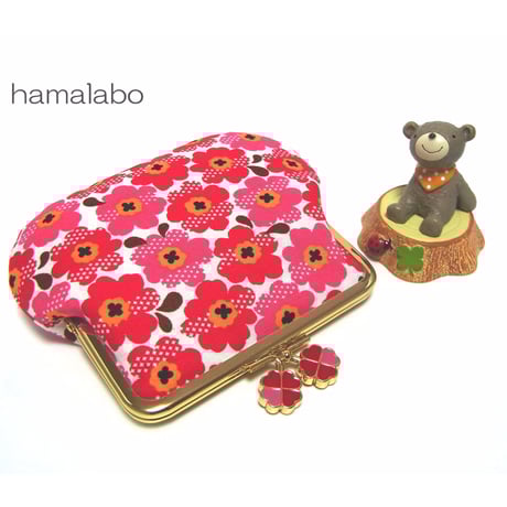 【KT-1051】がま口ペッタンコポーチの型紙＆レシピ【12cm/角型用】