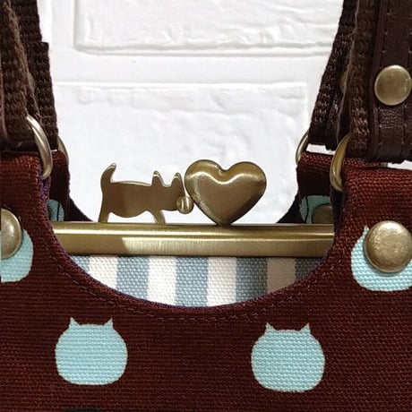 【対象口金購入で無料ダウンロード】12cm角型口金用(丸底あおりポーチ)/嬢さんの型紙(KT-S2006)