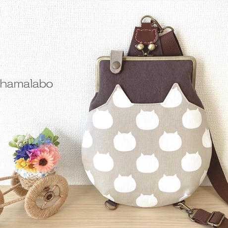 【HA-2374】18cm/角型(肉球×アンティークゴールド)/カン付き