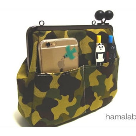 【HA-1375】18cm/角型(スマイル君ゴールド×ゴールド)・カン付き