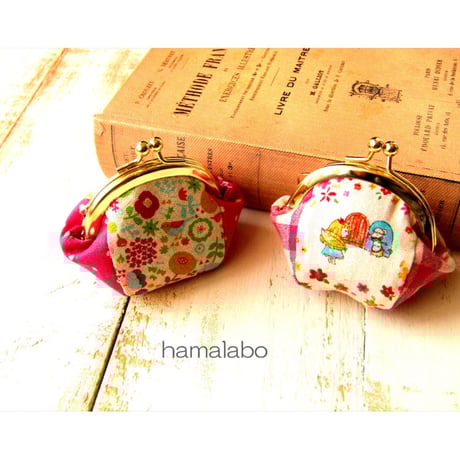 【対象口金購入で無料ダウンロード】KT-1011がま口小銭入れの型紙＆レシピ(コロリン型)【 6cm用】