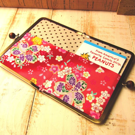 【HA-1235】17.7cm/角型(茶色の木玉×アンティークゴールド)