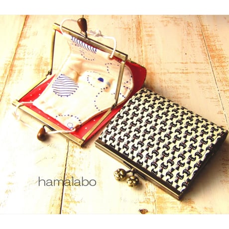 【HA-2064】ハートネコ太の口金 12cm浮き足(アンティークゴールド)