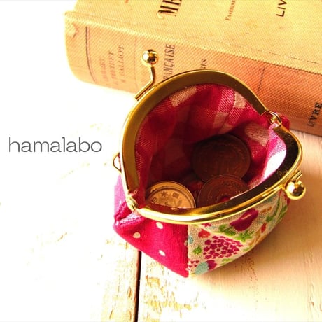 【対象口金購入で無料ダウンロード】KT-1011がま口小銭入れの型紙＆レシピ(コロリン型)【 6cm用】