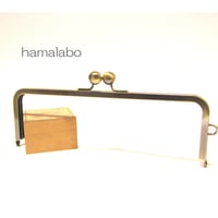 【HA-369】27cm大玉口金/角型アンティーク/＋(プラス)