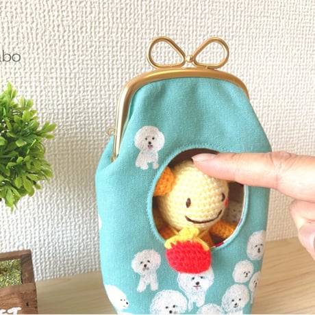 在庫調整で今だけ50％引き！【KT-2152】☆丸窓＆寝袋タイプ☆推しぬい用がま口ポーチの型紙＆レシピ【9.9cm/くし型用】