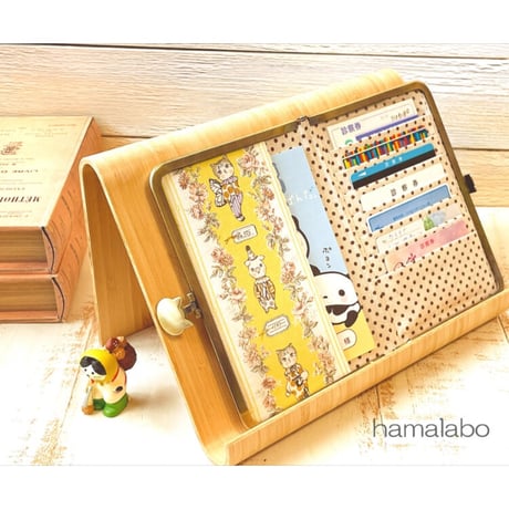 【HA-2111】オコシ式口金17.7cm/角型(ネコ×アンティークゴールド)