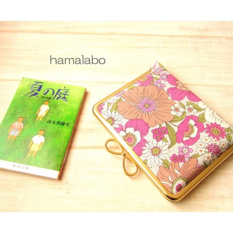 (完売御礼！)がま口の日セール！廃盤大特価セール！ 【HA-b1127】17.7cm角型口金/(新リボン×ソフトシルバー)