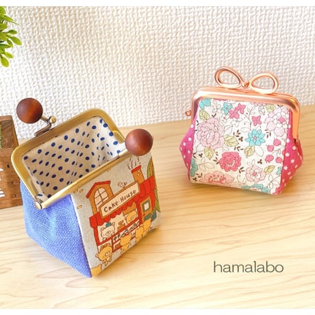 【HA-2254】7.5cm/角型/紫色のどんぐり/アンティークゴールド