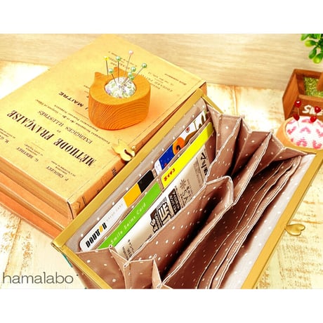 【HA-2007】ハート猫(ネコラブ)の口金 19cm浮き足(アンティークゴールド)