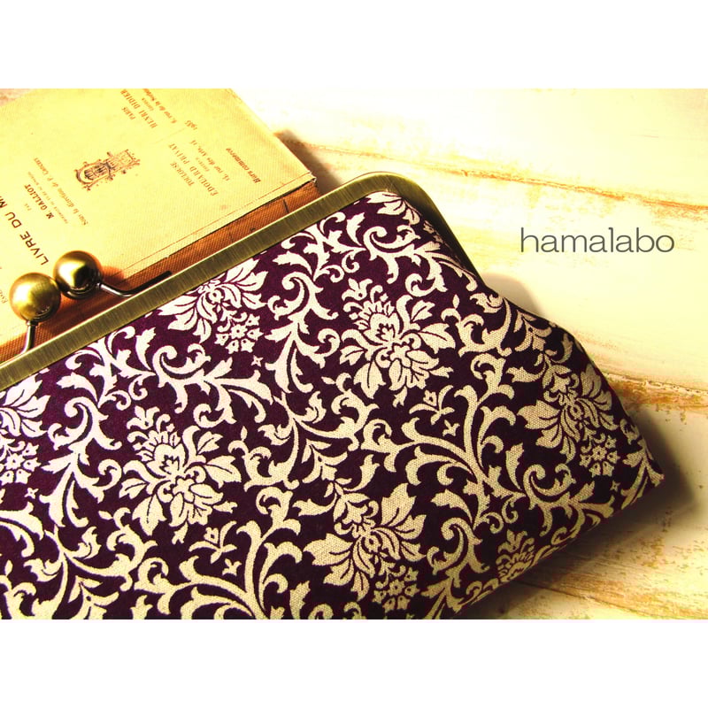 KT2-1002】がま口クラッチバッグの型紙＆レシピ<27cm/角型用