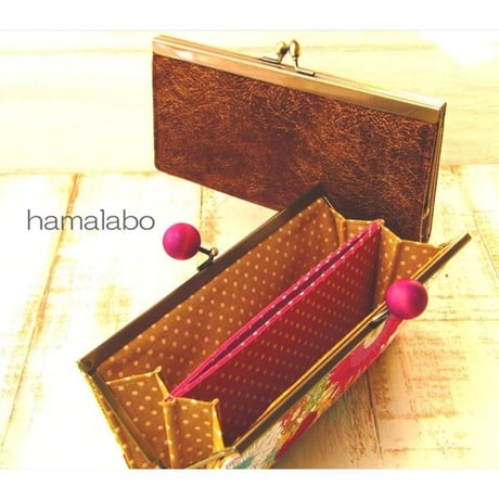 【HA-2297】19cm浮き足口金/ネコ玉×肉球(アンティークゴールド)