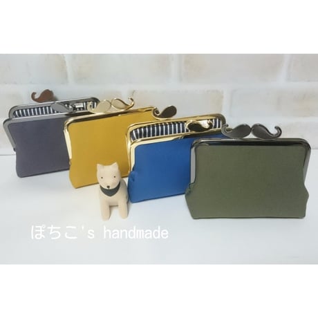 (販売休止予定)【HA-304】ヒゲ口金/12cm角型(アンティークゴールド)