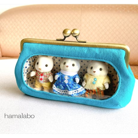 がま口の日セール！今回限りの限定大特価品！【HA-2561】16.5cm口金/(ナツメひねり×アンティークゴールド)・カン付き