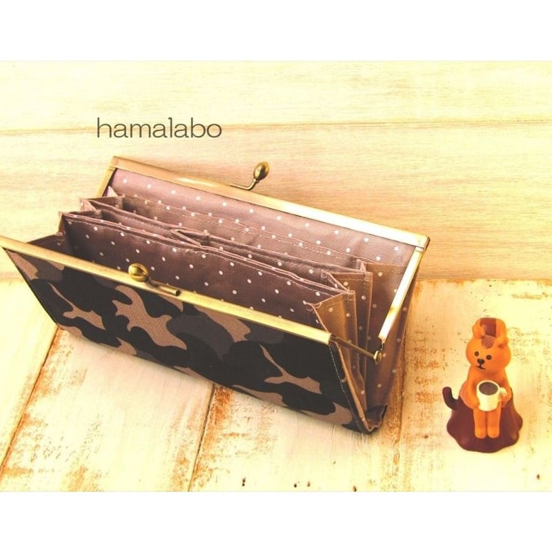 ガシャ髑髏　ハンドメイド　がま口バッグ　お薬手帳ケース　浮き足がま口長財布 ガシャ髑髏 ハンドメイド がま口バッグ お薬手帳ケース 浮き足がま口長