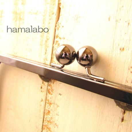 大特価品！【HA-1836】24cm大玉口金/角型/ブラック/＋(プラス)