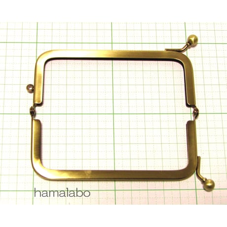 在庫調整で今だけ47％引き！【HA-b1164】<横ひねり>10cm/角型の口金(アンティークゴールド)