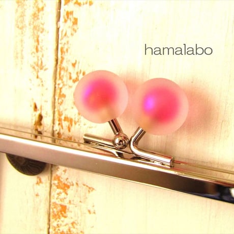 <廃盤予定>【HA-1734】12cm浮き足口金/(スモーク玉レッド×シルバー)