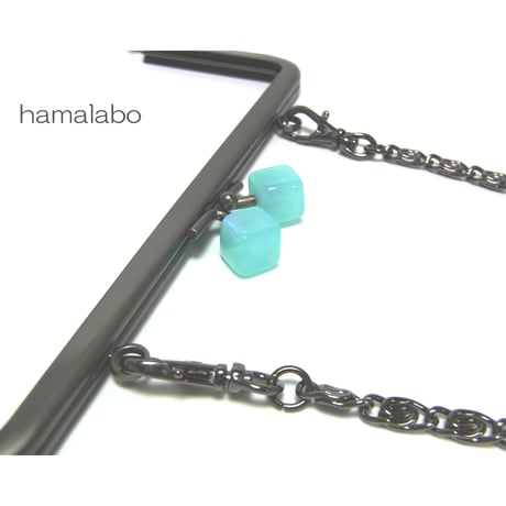 【HA-521】持ち手用デザインチェーン40cm(ブラック)