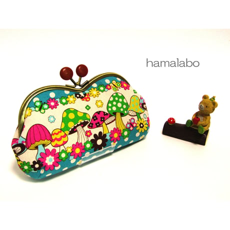 【KT-2021】がま口スマホポーチの型紙＆レシピ【メガネ型口金用】