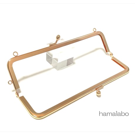 がま口の日セール！今回限りの限定大特価品！【HA-2560】16.5cm口金/(ナツメひねり×ゴールド)・カン付き