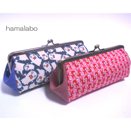 【HA-1293】碁石口金16.5cm/角型(ブラック)カン付き