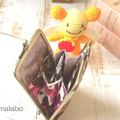 【HA-2231】ナツメひねり口金 7.5cm角型/足長タイプ (ゴールド)